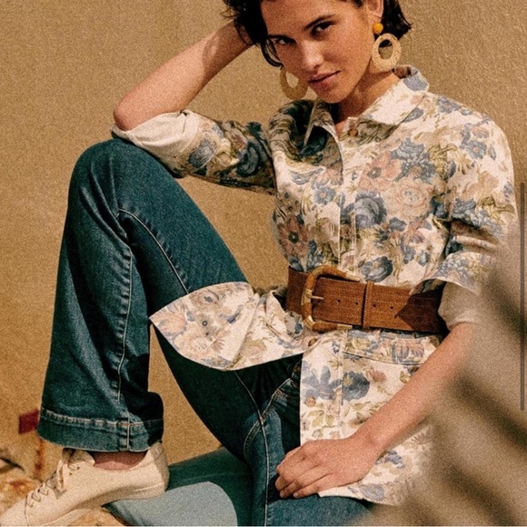 🇫🇷 Rare Sézane Will Jacket Floral - Picture 2 of 9